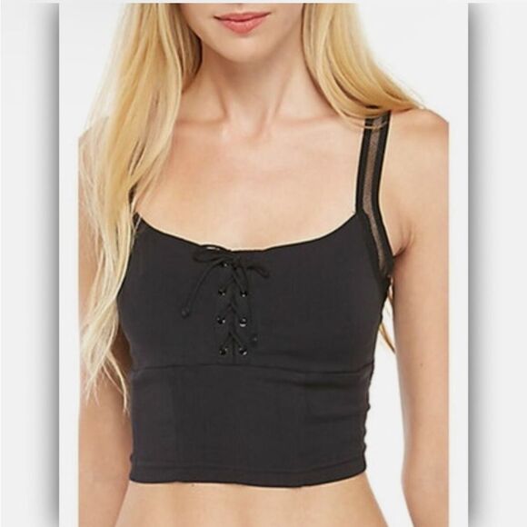 Free People Other - Free People Intimately She's Fancy Longline Brami Bralette Bra Black Goth XS